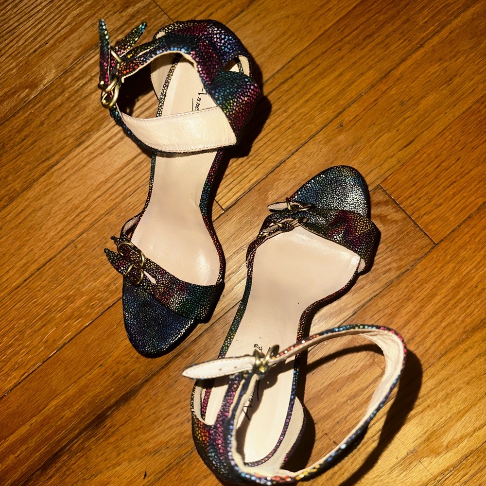 Anne Michelle Multicolor Platform Heels - Picture 2 of 6
